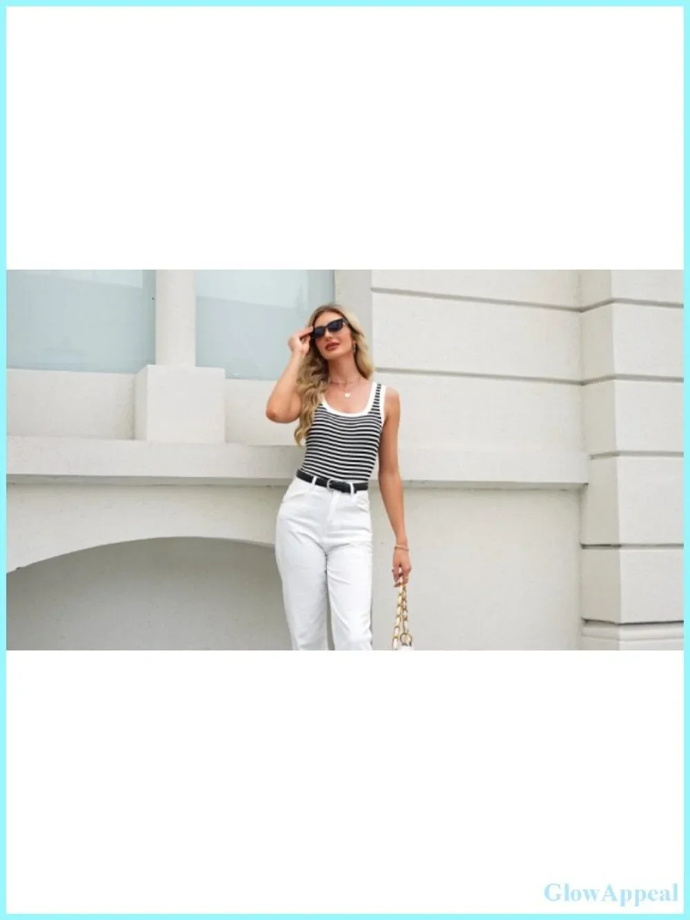 Square Neck Ribbed Tank Top Sleeveless Summer Top Women's